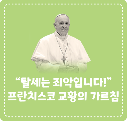 “탈세는 죄악입니다!”  프란치스코 교황의 가르침